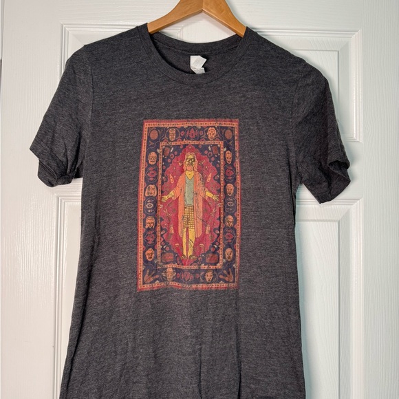T-shirt Femme Le Grand Lebowski 'The Dude' - Coton Gris Mélange - Neuf Avec étiquettes - Fabriqué En Italie